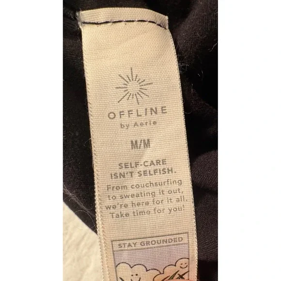 Aerie Offline Real Me Xtra Black Jumpsuit Sleeveless Flared Leg Medium - Picture 5 of 13